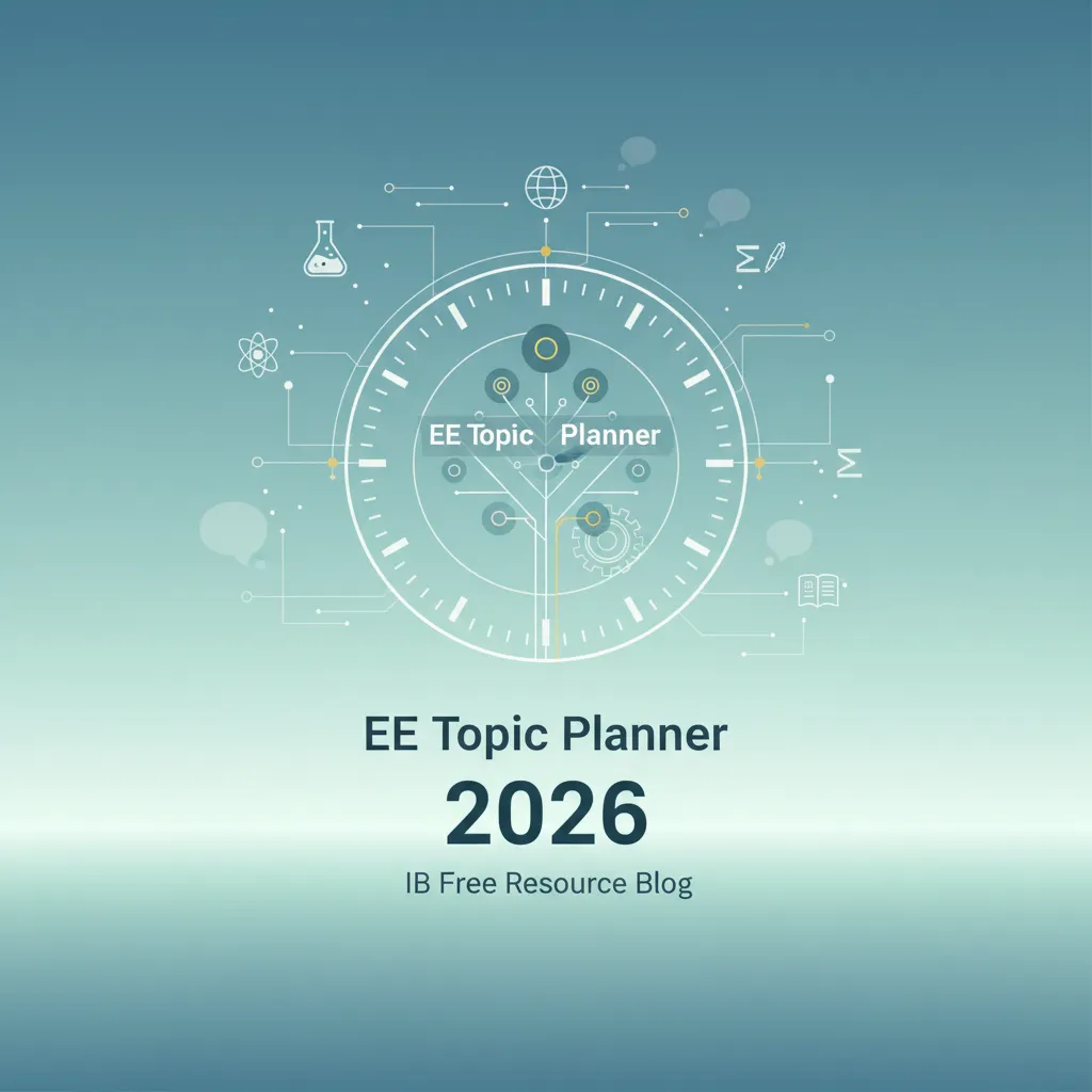 EE Topic Planner 2026: Research & Structure | Lanterna Education